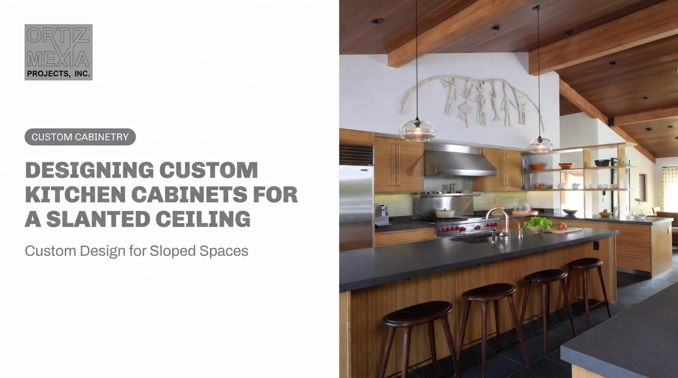 Designing Custom Kitchen Cabinets for a Slanted Ceiling
