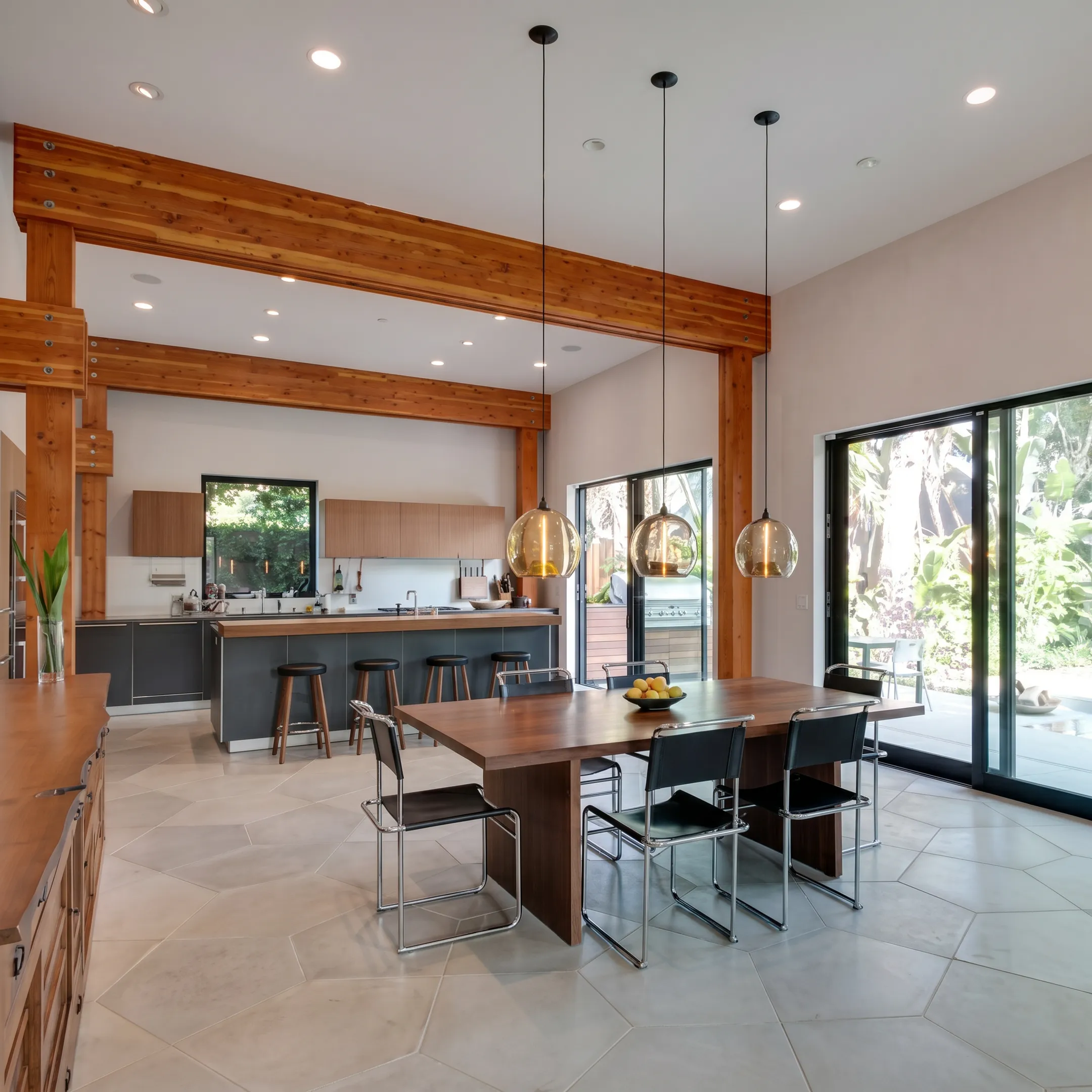 Elegant renovated home interior with custom cabinetry and refined furnishings