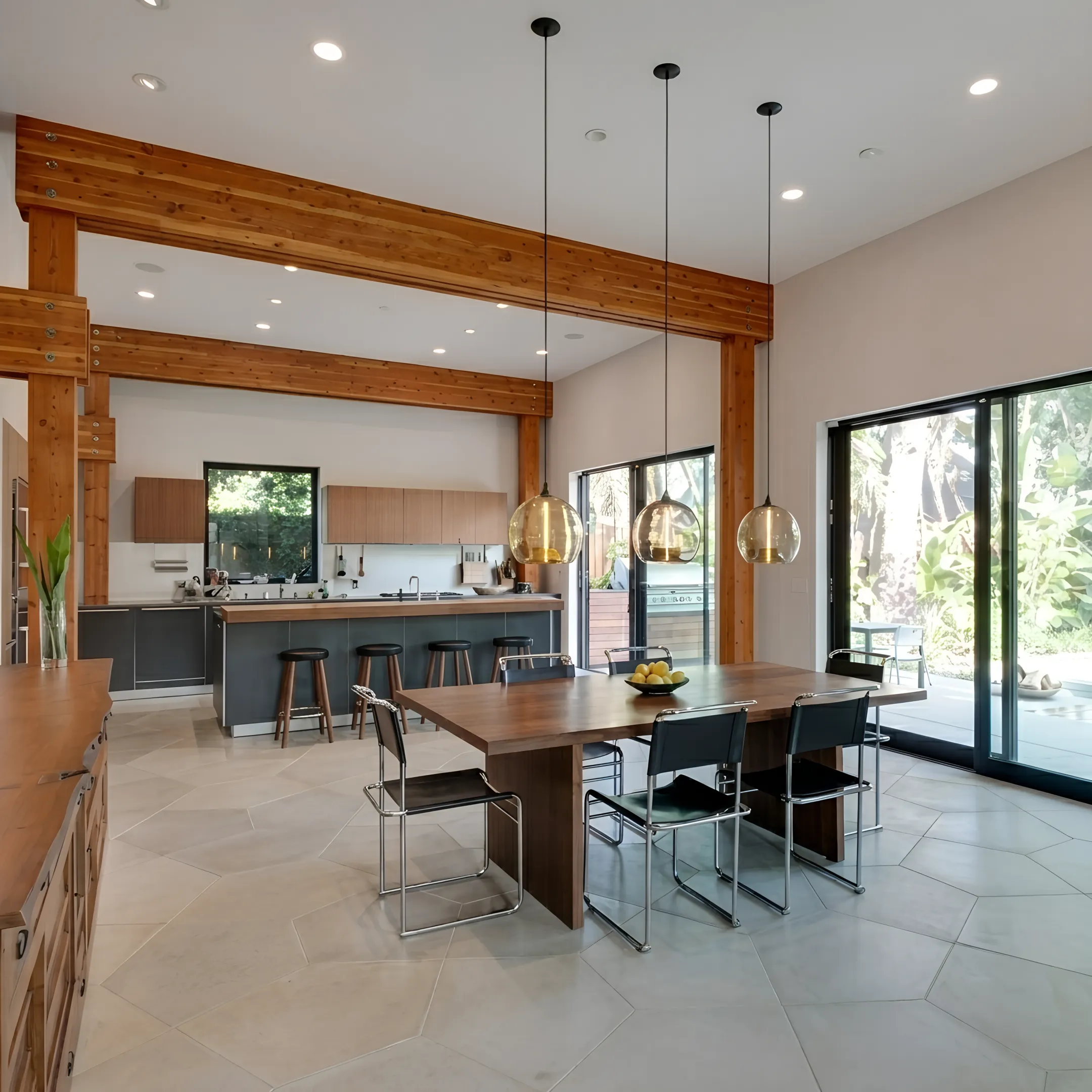 Custom kitchen cabinetry and architectural details