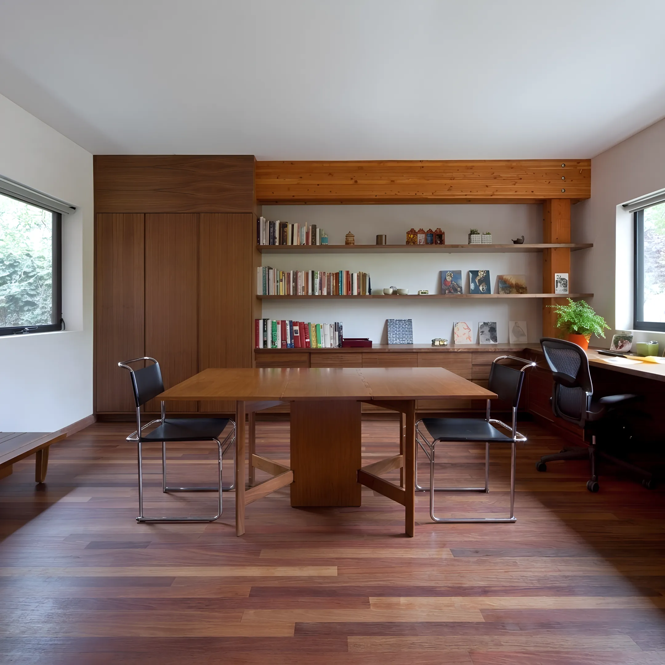 Luxury renovation materials and architectural drawings on a design table