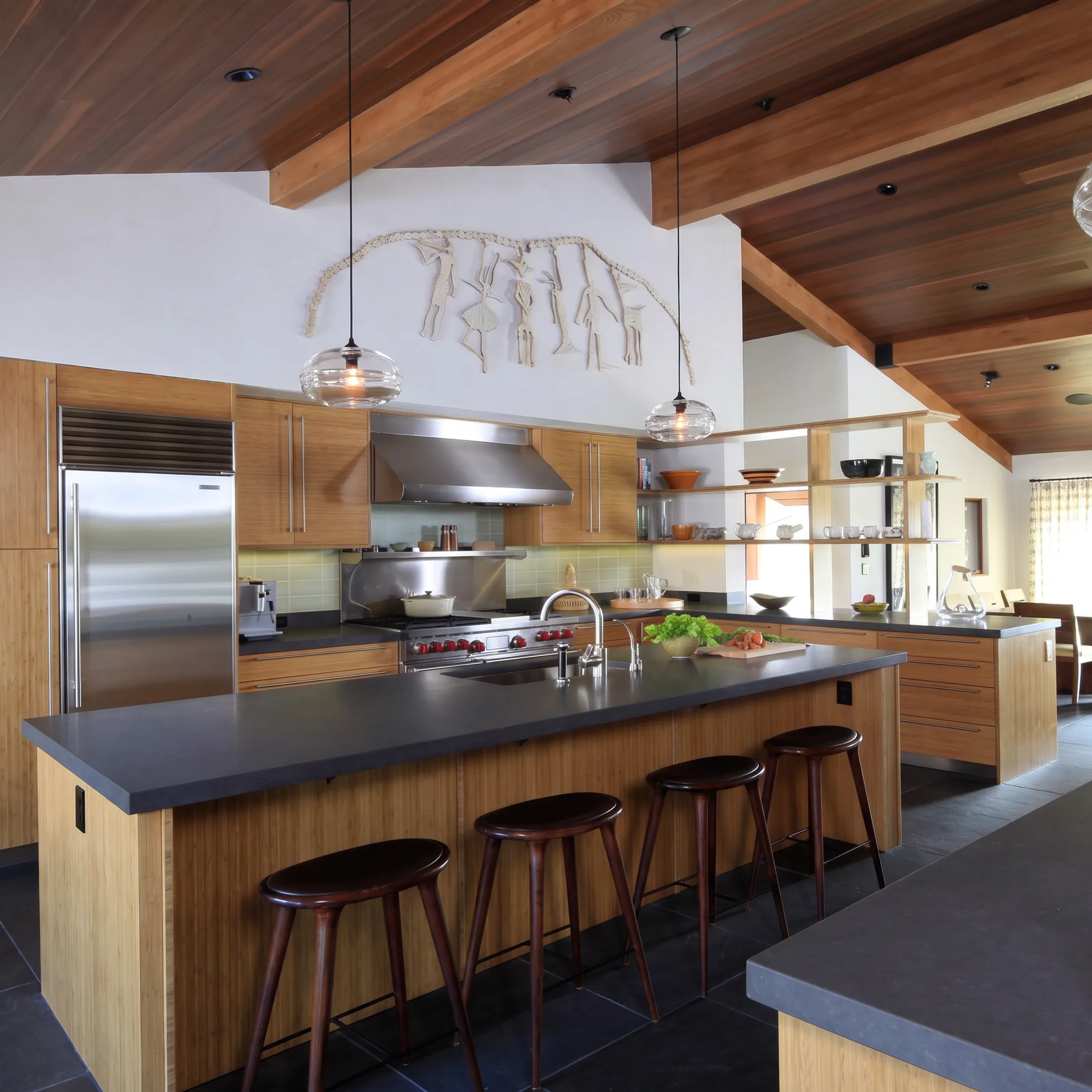 Elegant custom kitchen with bespoke cabinetry and integrated built-ins