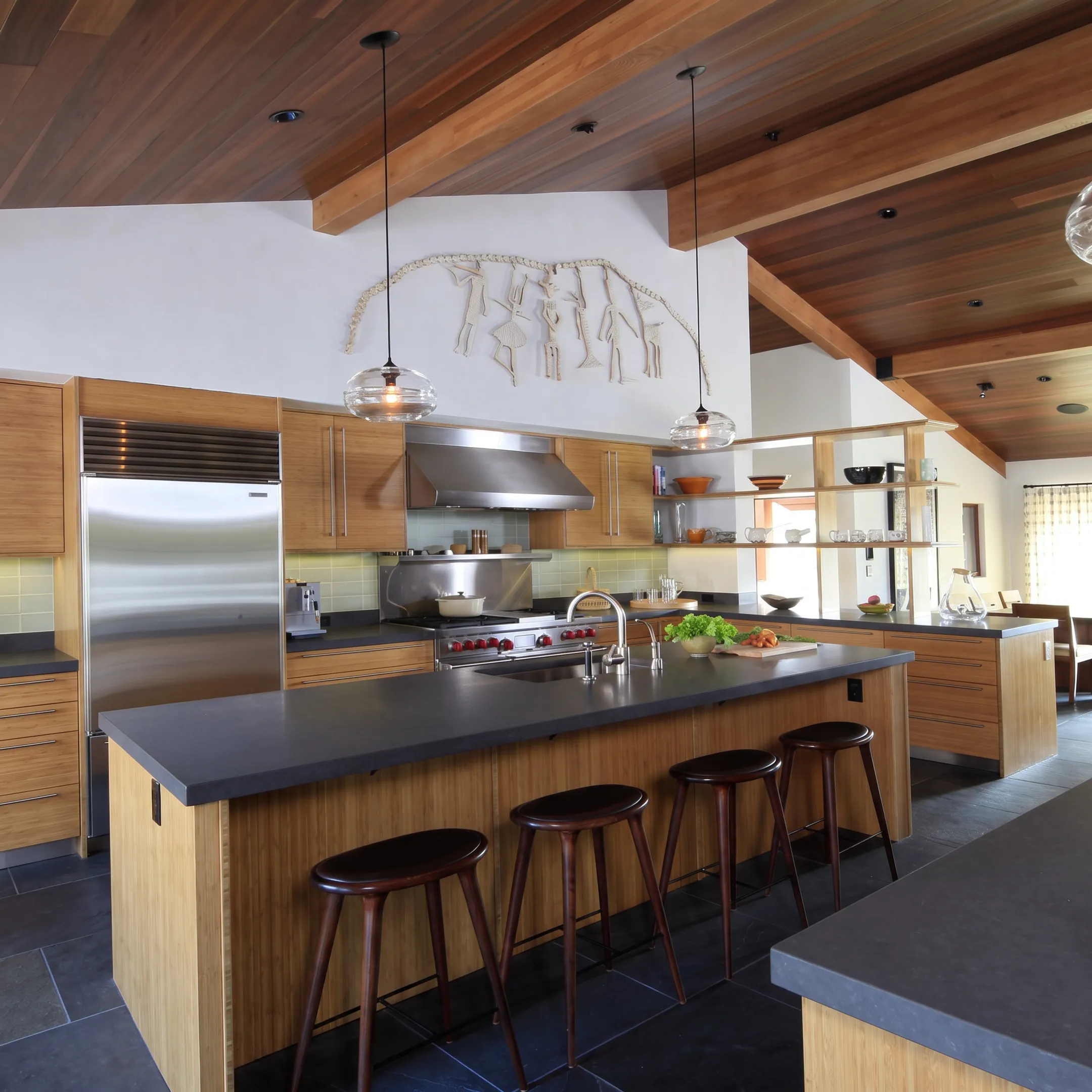 Custom kitchen cabinetry integrated into a residential interior