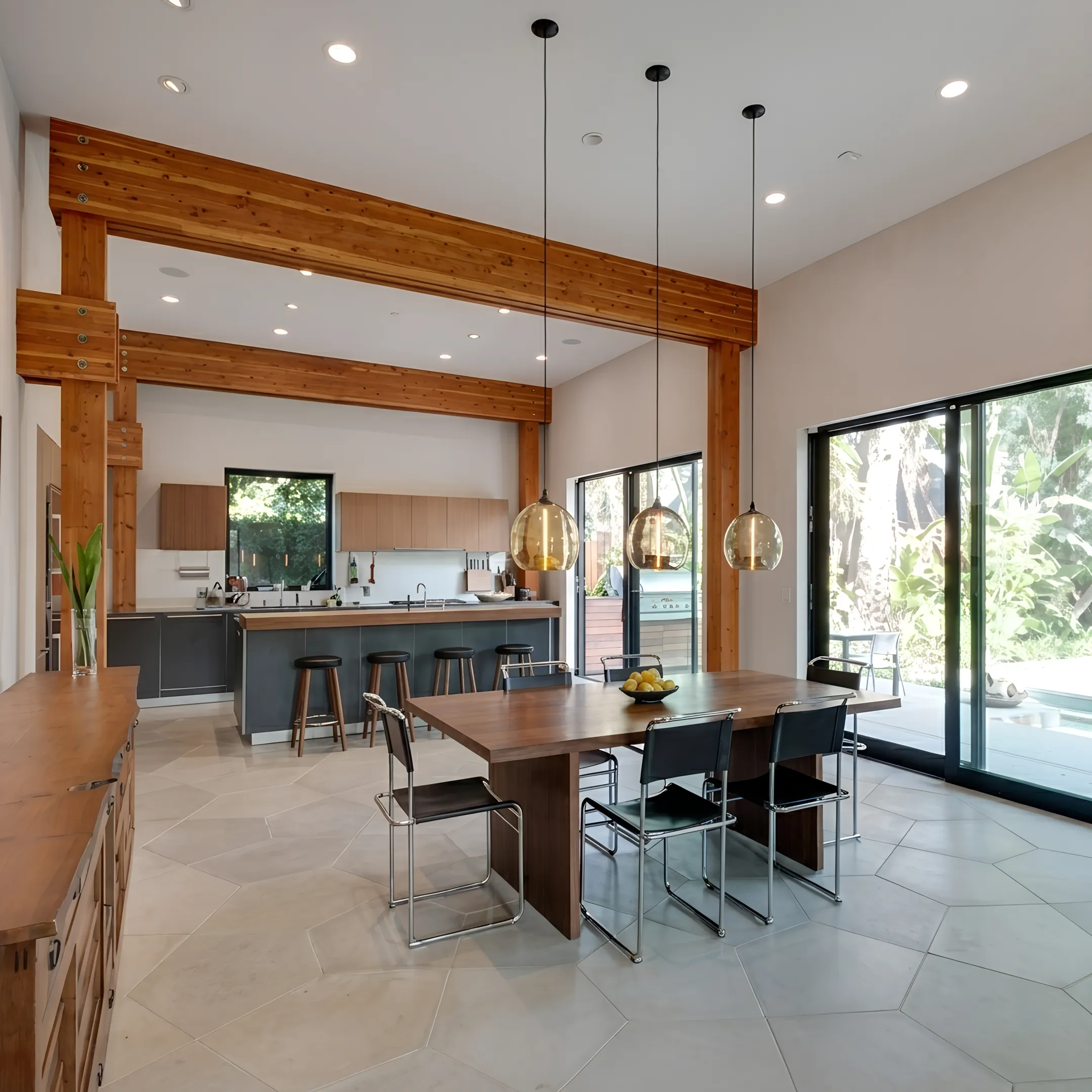 Architect reviewing bespoke furniture details in a residential design studio