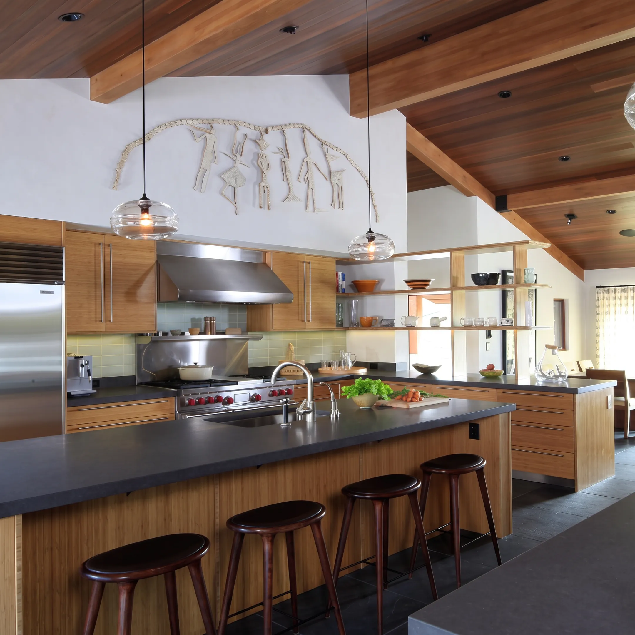 Elegant high-end residential interior designed with custom architectural details
