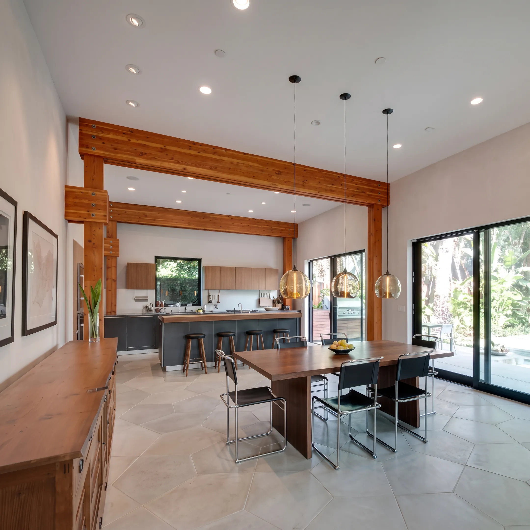 Timeless remodeled home interior with custom cabinetry