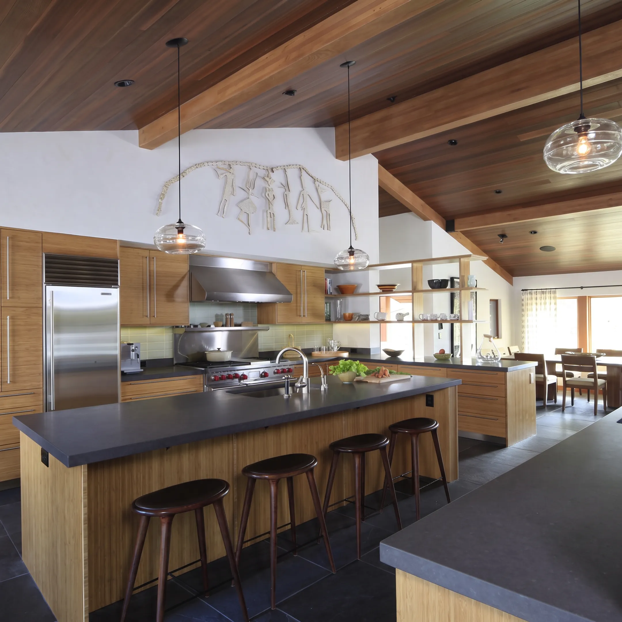 Elegant California kitchen with custom cabinetry and refined architectural details