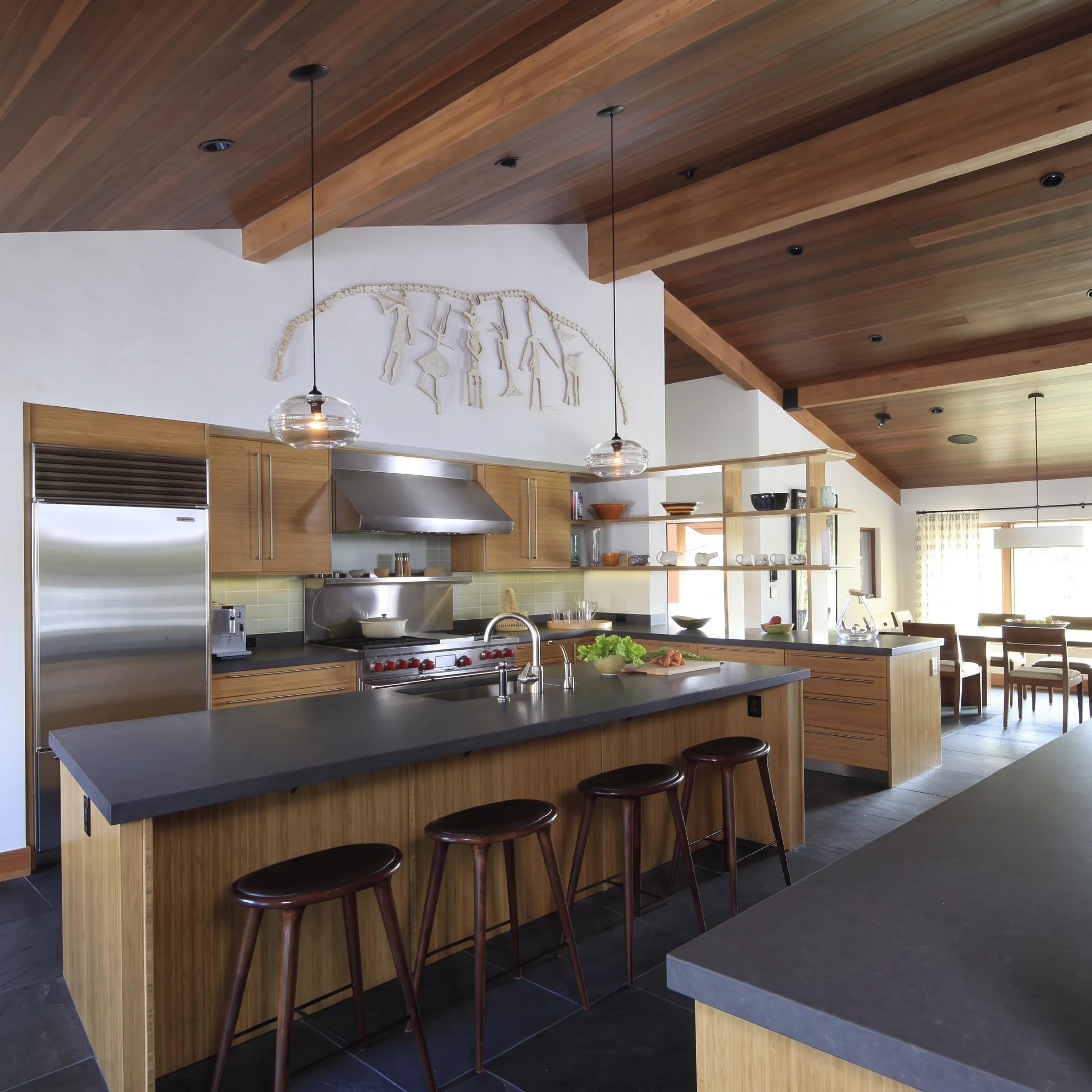 Elegant custom kitchen with integrated cabinetry and refined architectural details