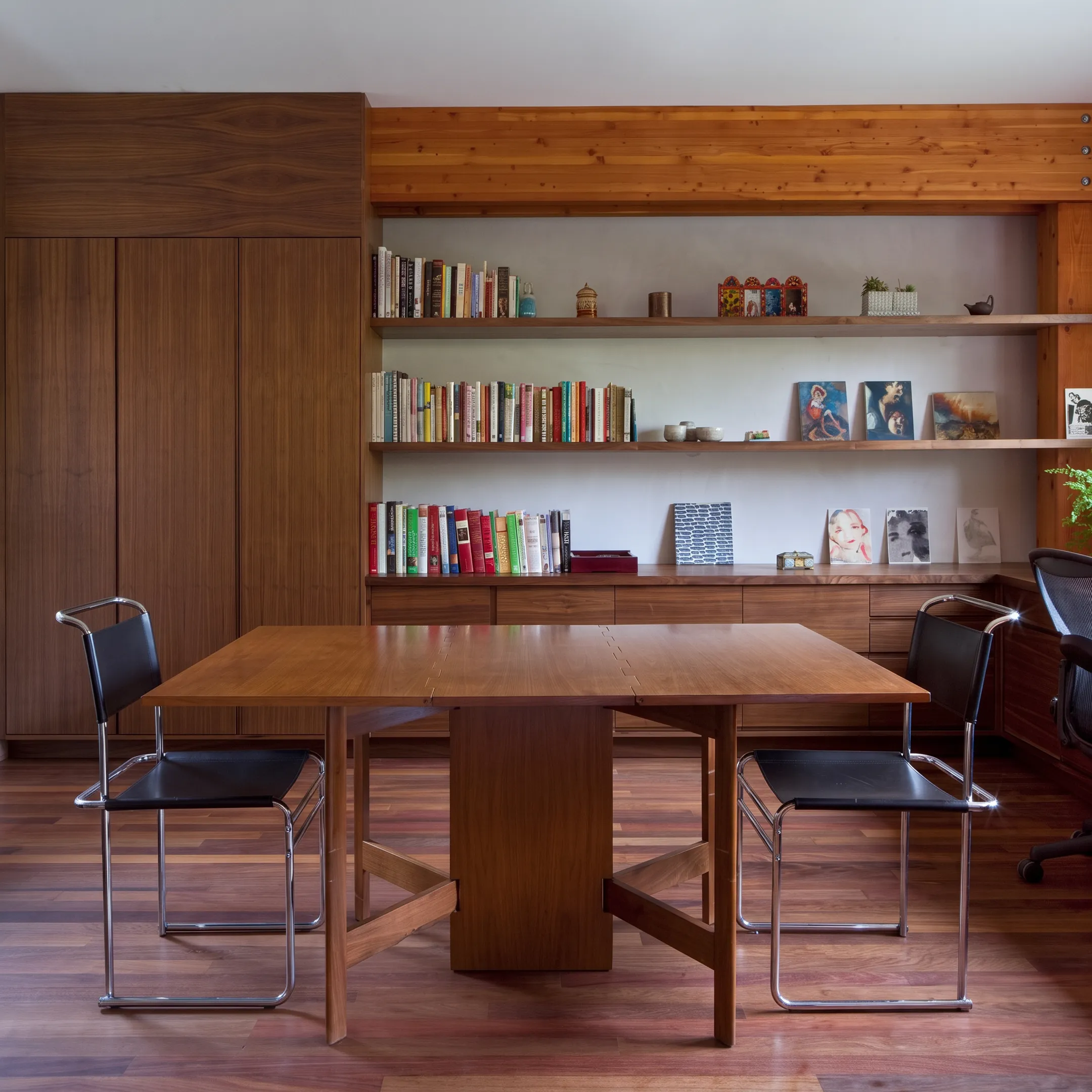 Custom cabinetry and furniture details in a carefully designed residential interior