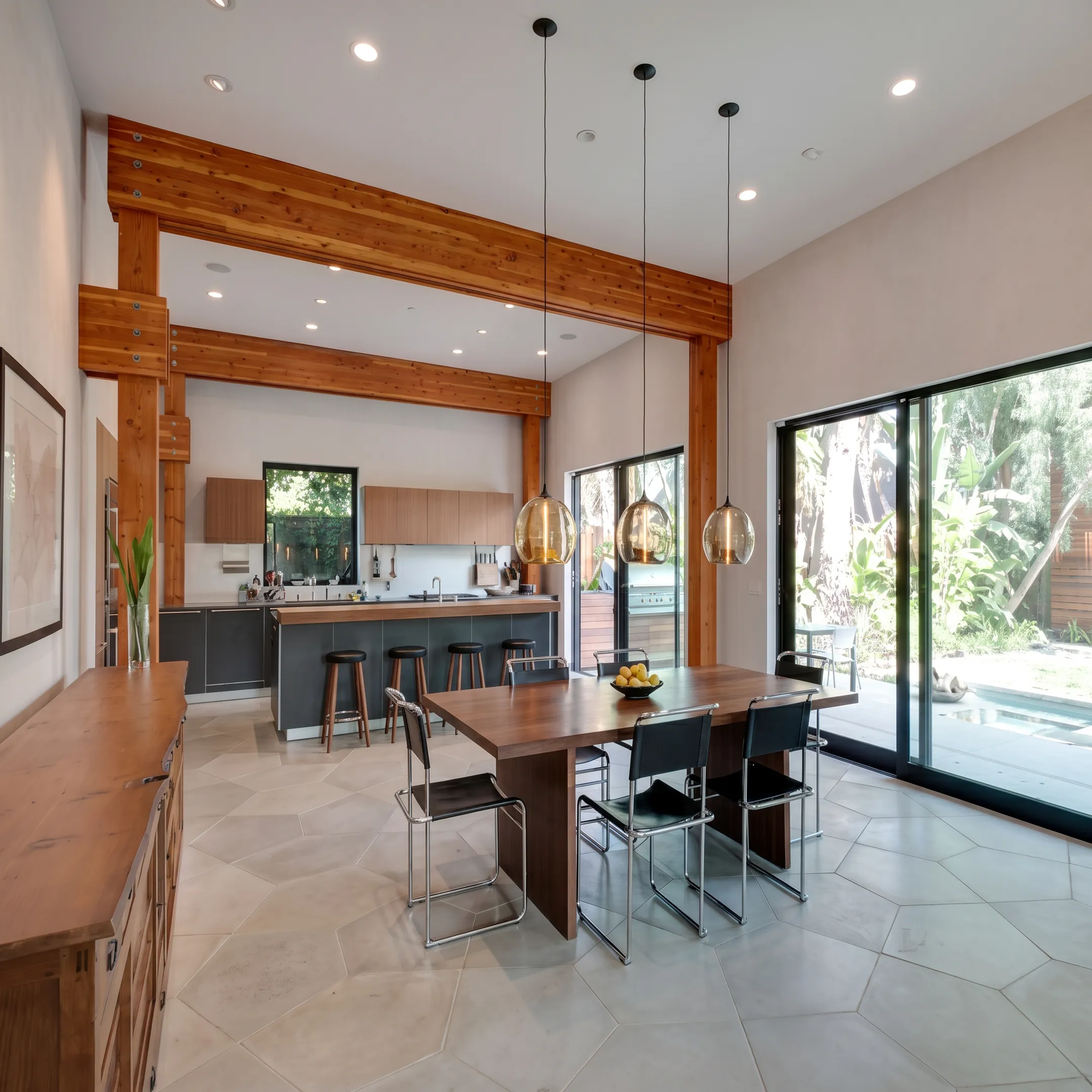 Custom residential remodel with integrated cabinetry
