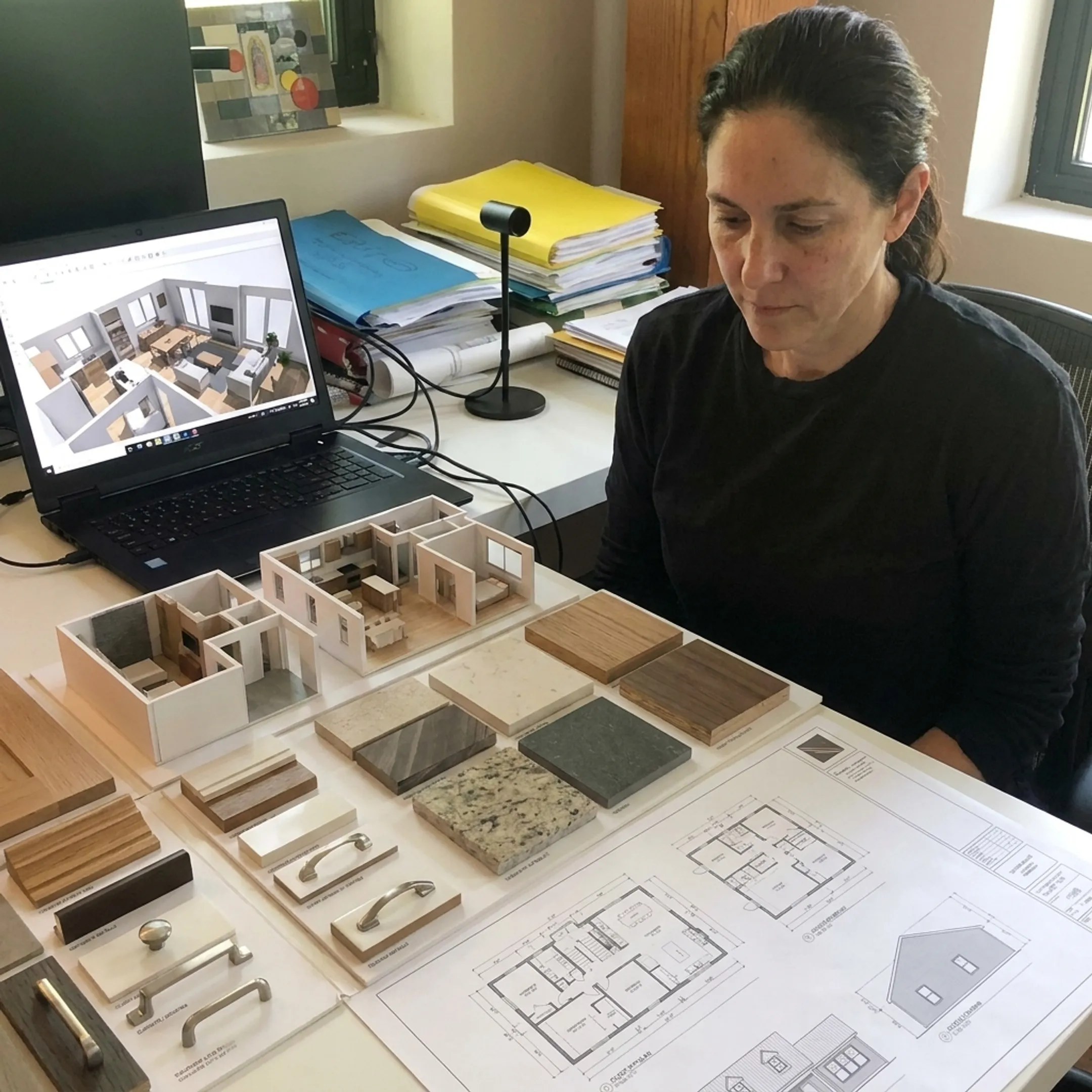 Architect presenting a residential remodel concept