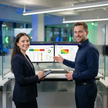 Security compliance team following a structured risk assessment planning process on a laptop