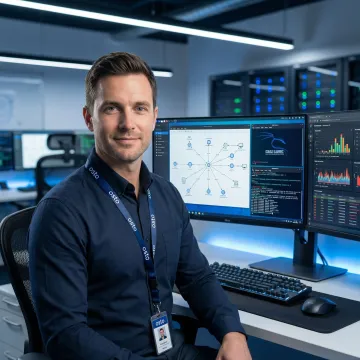 Cybersecurity professional conducting penetration testing on a network in Florida