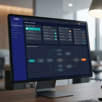 Step-by-step USB device control implementation workflow on a security platform