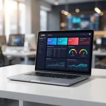 Osto cybersecurity platform dashboard showing threat prevention and cloud security posture for businesses