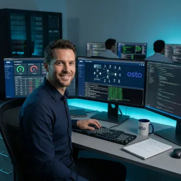 Cybersecurity professional conducting web application penetration testing on a laptop