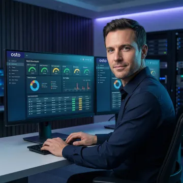 IT administrator managing unified cloud security posture across multiple platforms on a single dashboard