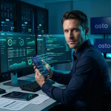 Security professional conducting mobile application penetration testing on a smartphone