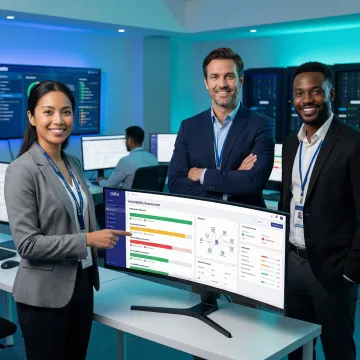 IT team following a structured internal network vulnerability assessment process