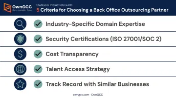 Five criteria checklist for selecting a back office outsourcing partner