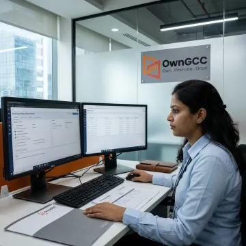 Insurance assistant reviewing policy details