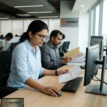 AP outsourcing team reviewing invoice workflows