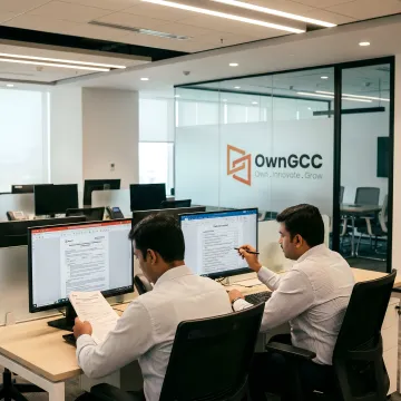 Mortgage underwriting support team reviewing loan files