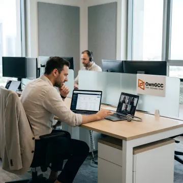 Healthcare virtual staffing team working remotely