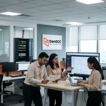 Modern GCC facility setup with secure office infrastructure