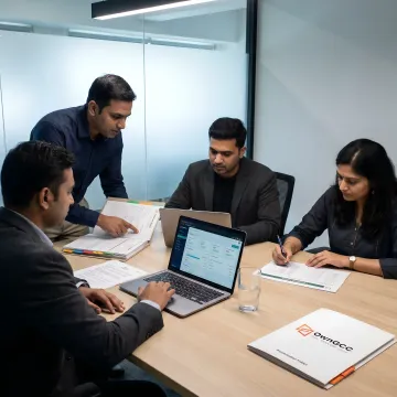 Claims management consultants advising insurance operations team