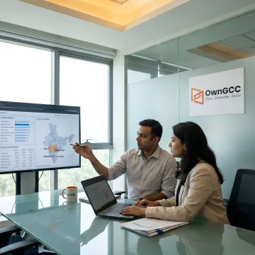 Digital transformation consultants collaborating on global strategy