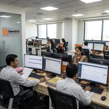 Insurance back office team working on claims and policy operations