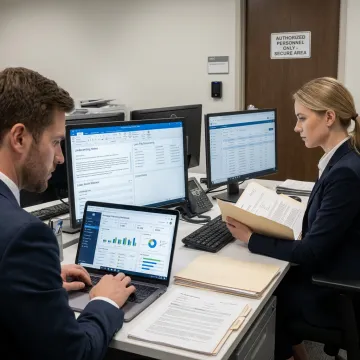 Loan origination outsourcing team at work