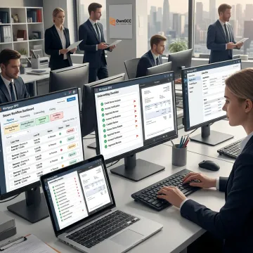Mortgage BPO team working on loan operations