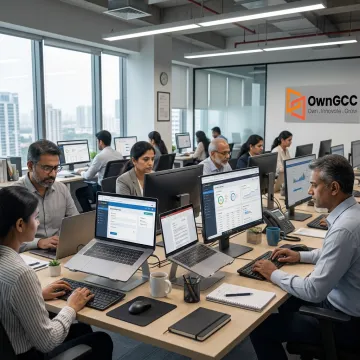 Outsourced loan underwriting team reviewing mortgage files
