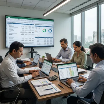 Offshore accounting team collaborating