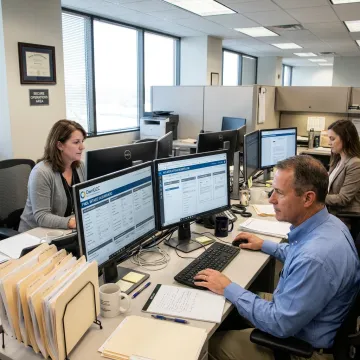 Insurance claims outsourcing operations team