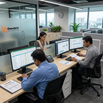 Accounting staff augmentation team at work