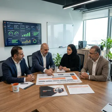 GCC consultants reviewing an operating model roadmap