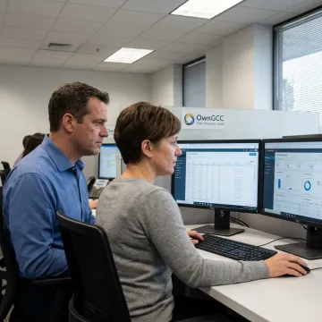 Insurance operations team reviewing data workflows