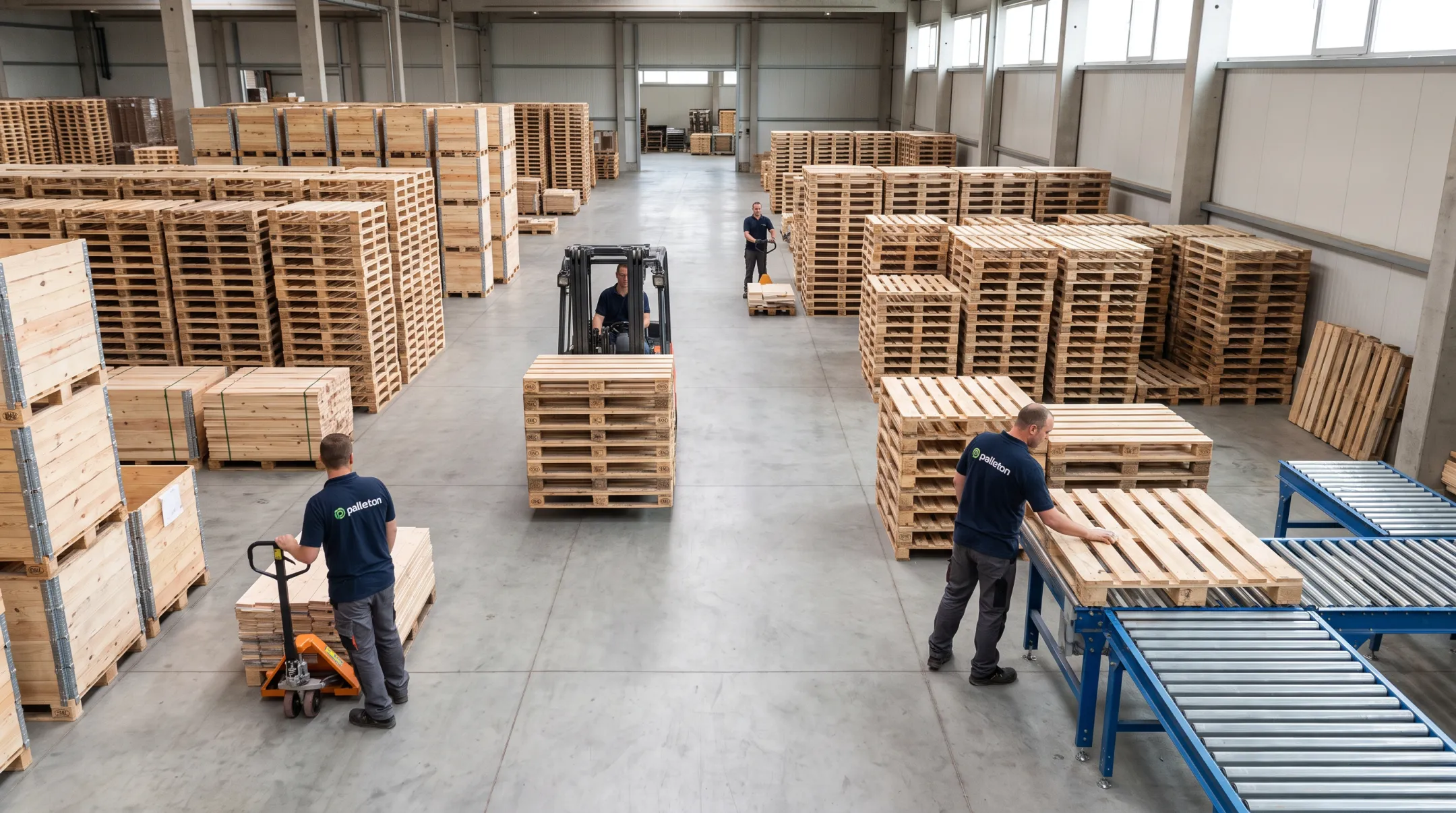Palleton pallet operations with sorting, tracking, and inventory handling