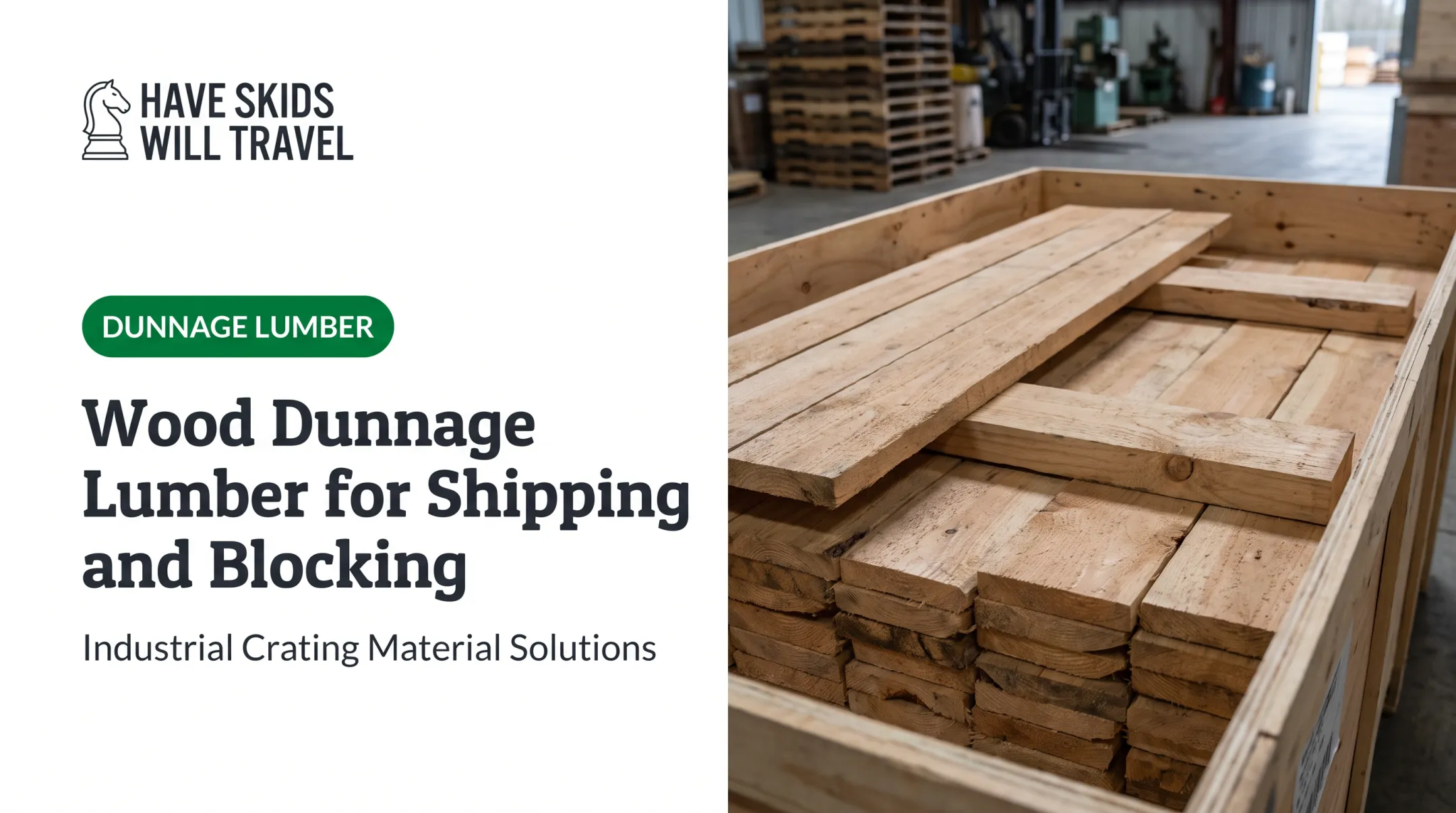 Wood Dunnage Lumber for Shipping and Blocking