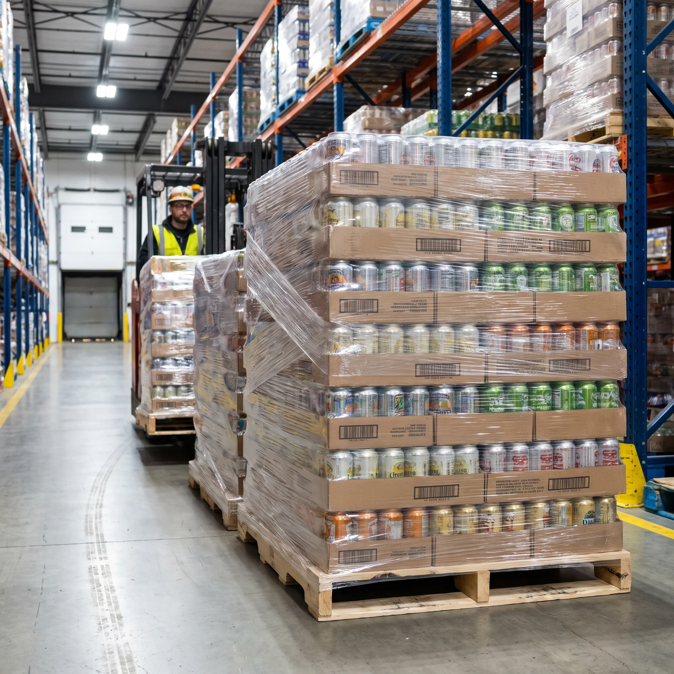 Beverage and food pallet handling