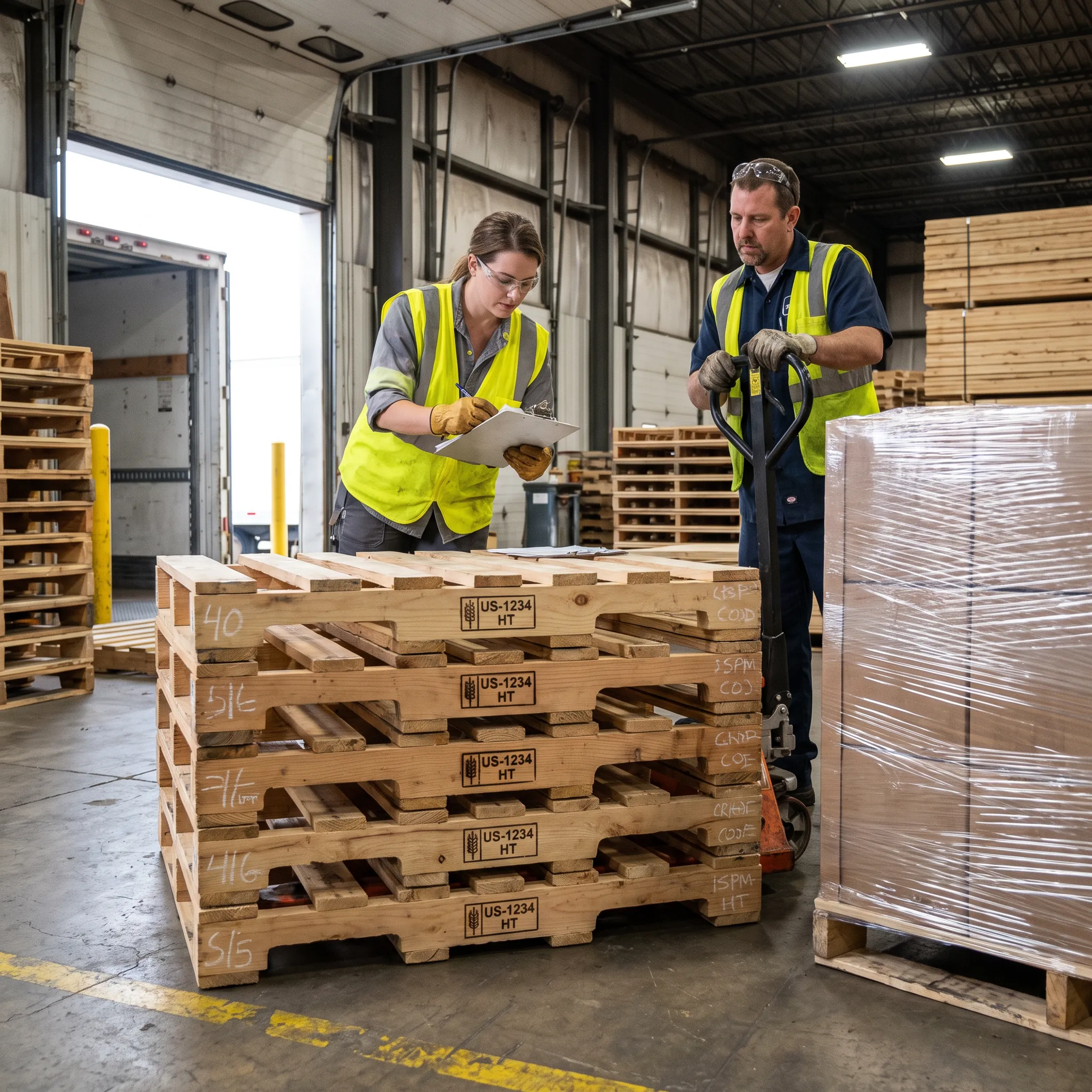International exporters using wood pallets