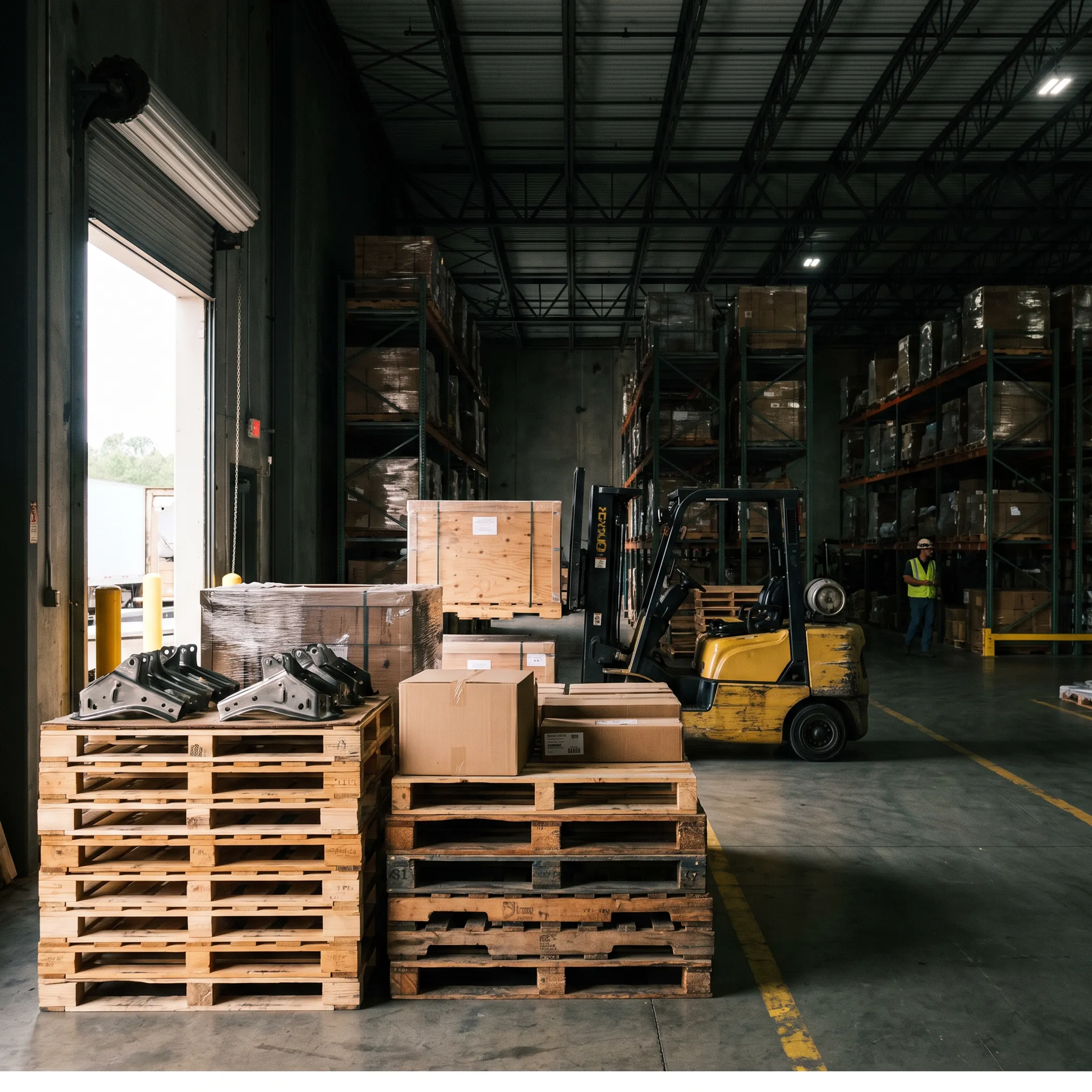 Automotive component pallet handling