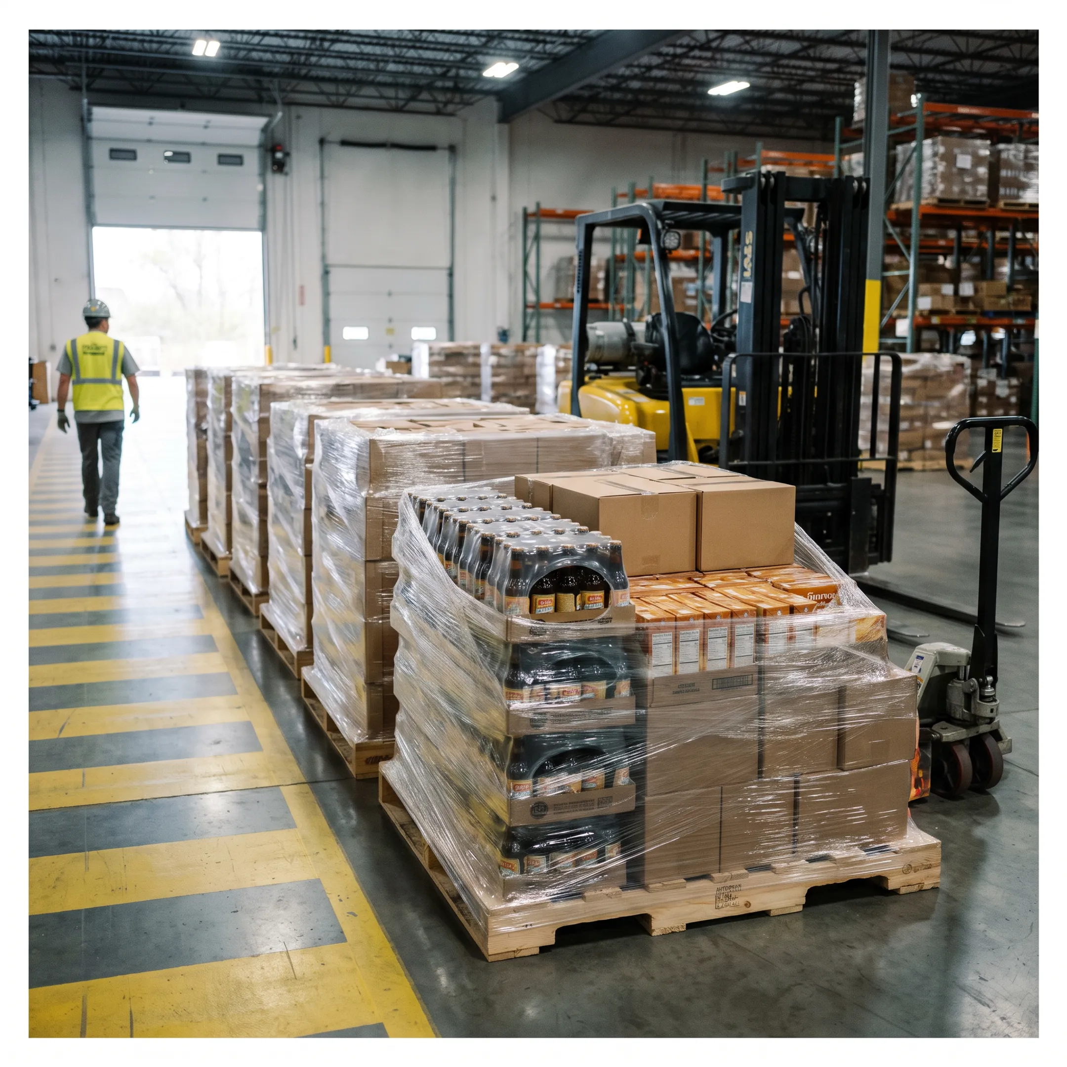 Food and beverage pallet handling