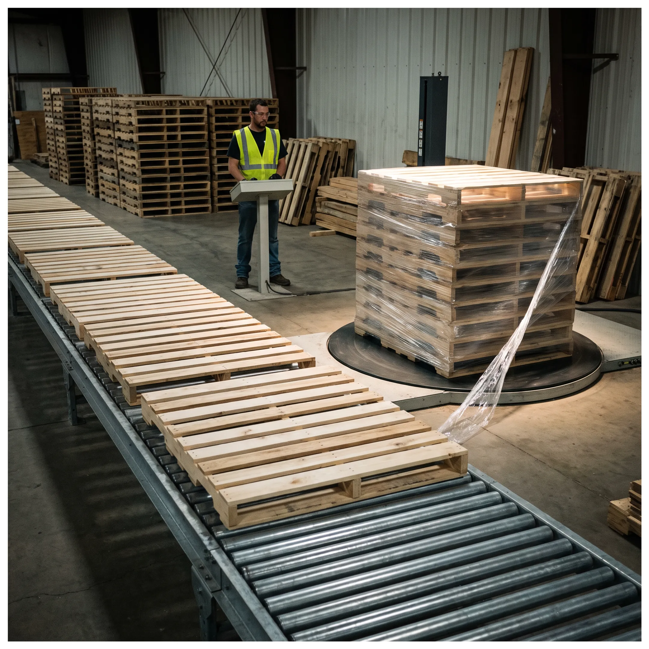 Automated pallet handling