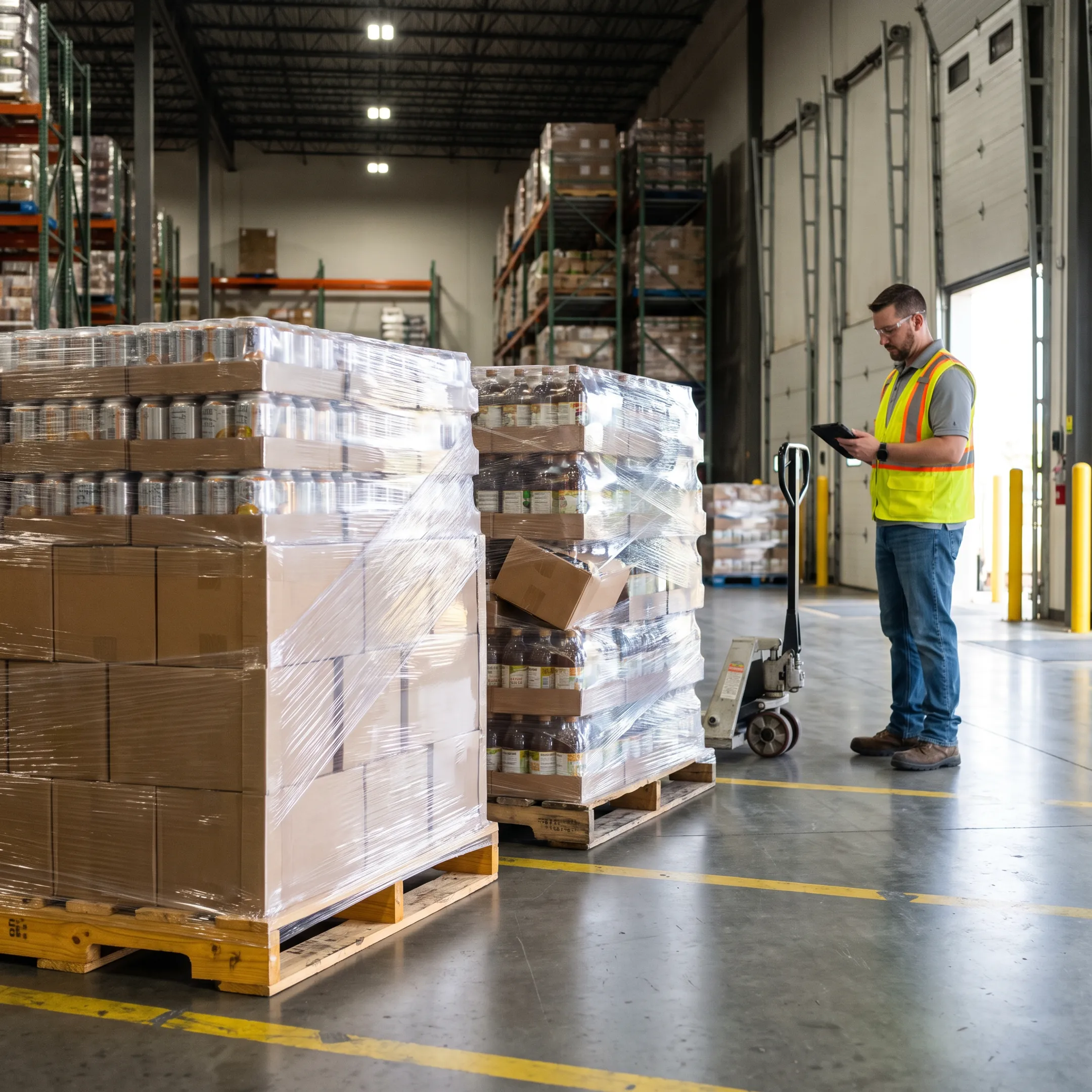 Food and beverage pallet handling