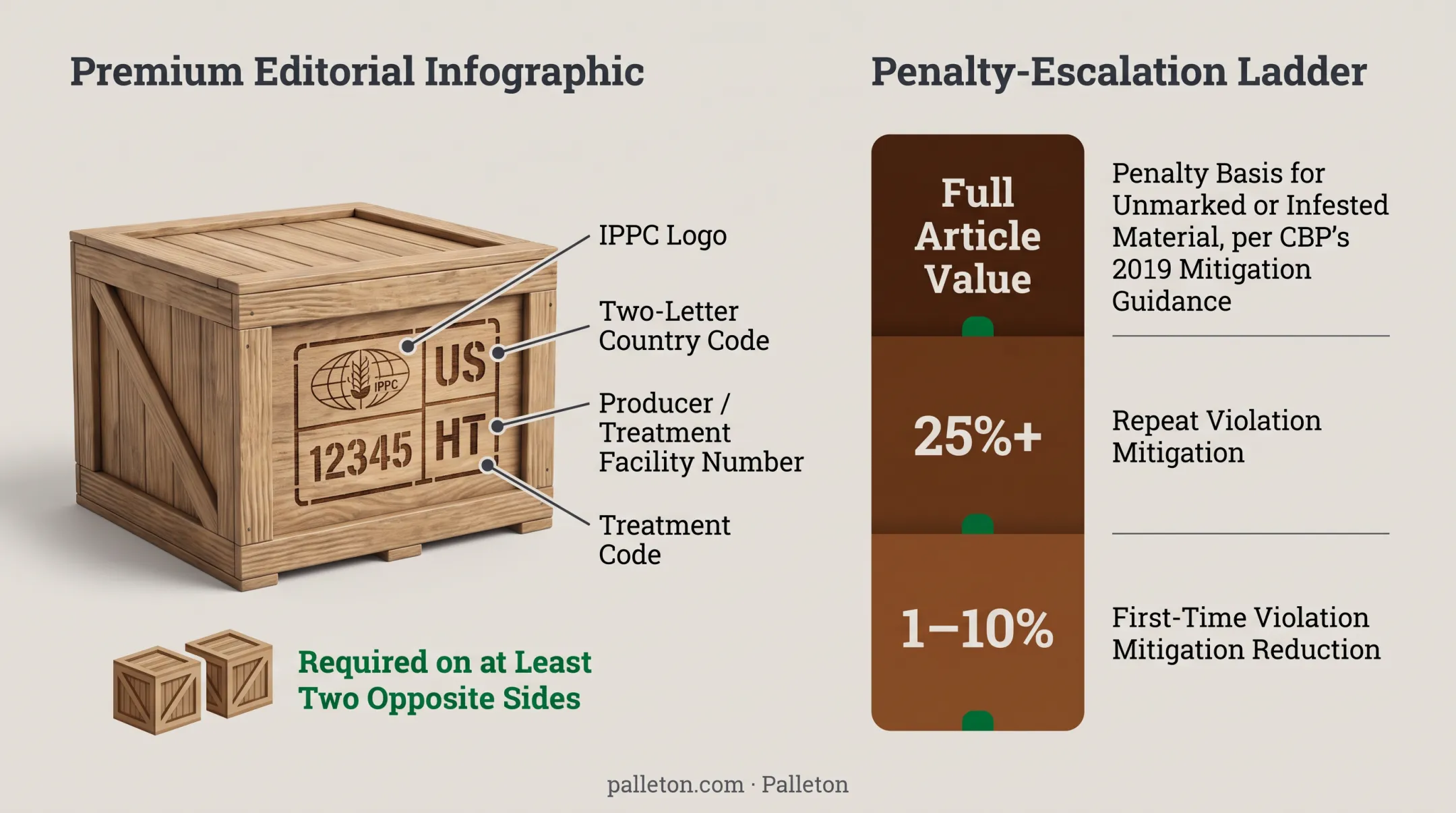 IPPC stamp components required on ISPM-15 compliant wood crates