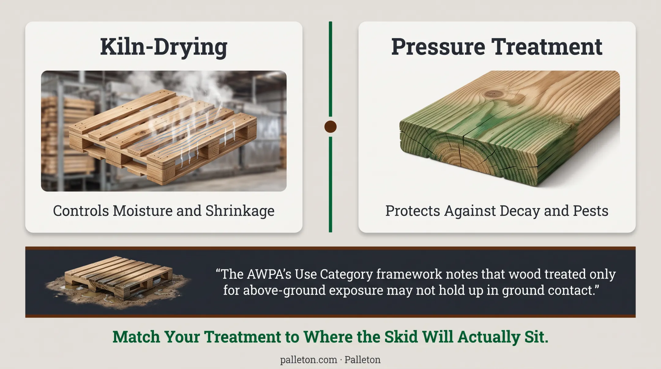 Skid strength parameters comparison chart showing stringers deckboards fasteners wood