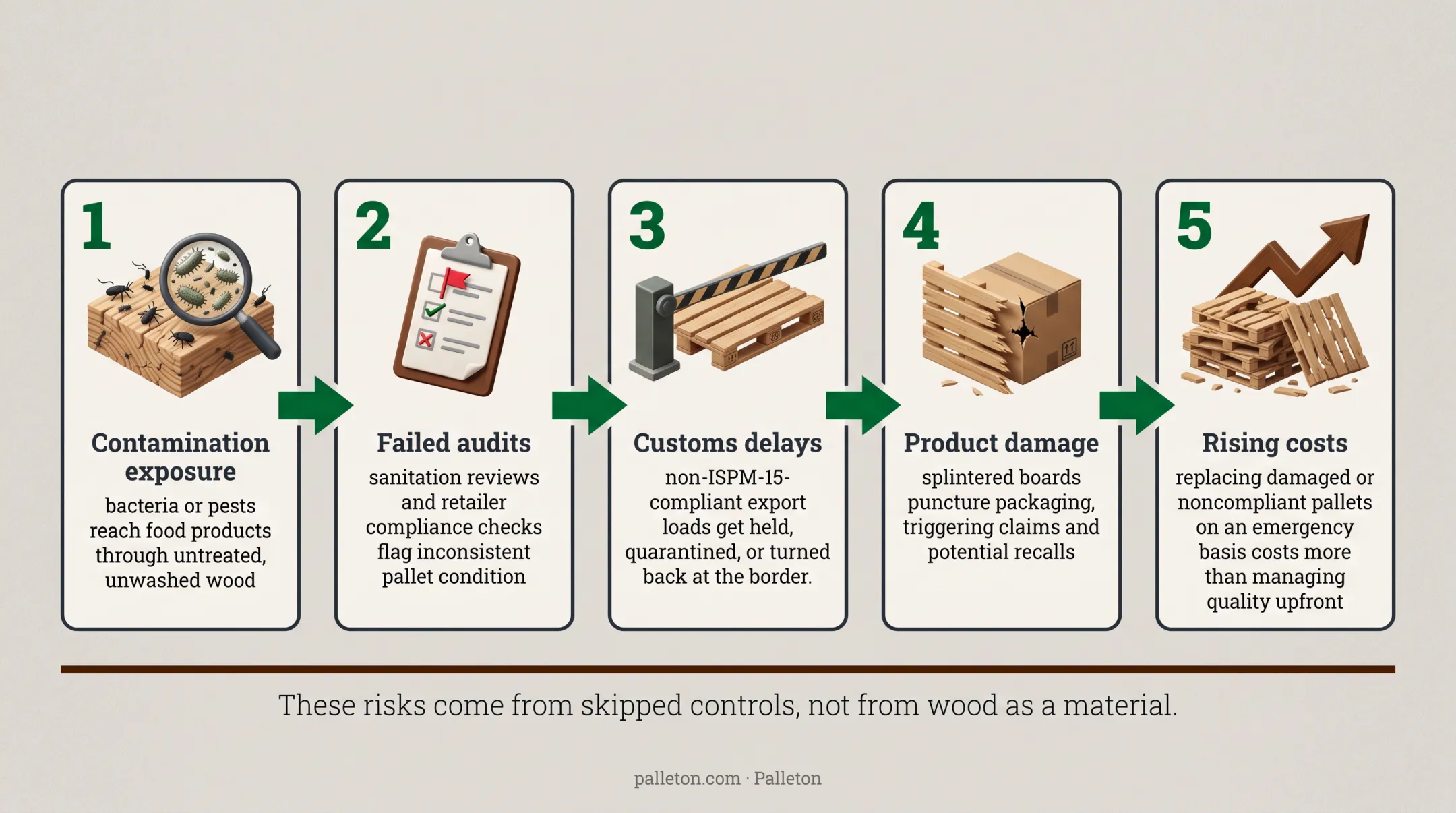 Five risks of skipping wood pallet safety practices in food supply chains